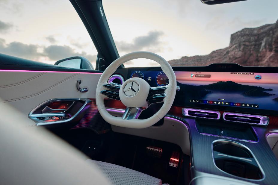 2026 Mercedes-Benz GLC 300 MBUX infotainment during a test drive