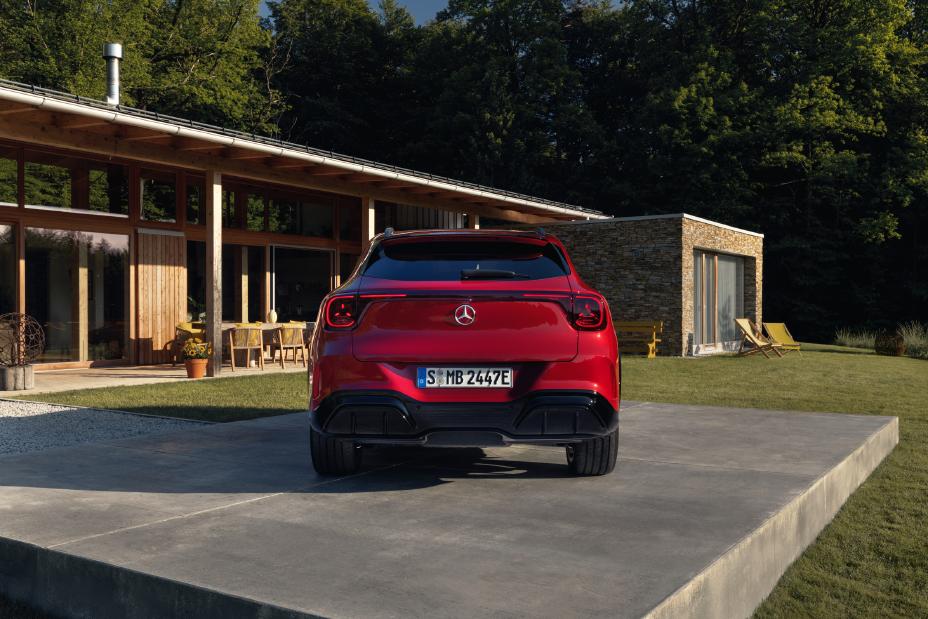 Rear view of the all-new Mercedes-Benz GLA electric SUV